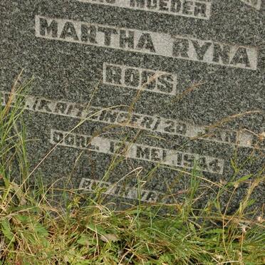 ROOS Martha Ryna nee KRITZINGER 18??-1944