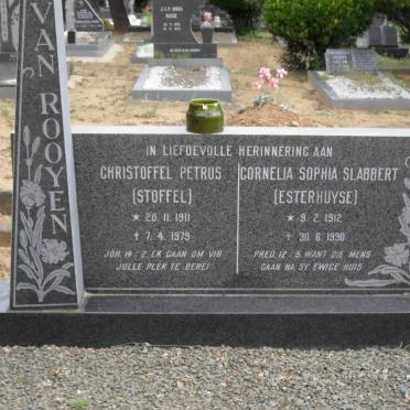 ROOYEN Christoffel Petrus, van 1911-1979 &amp; Cornelia Sophia Slabbert ESTERHUYSE 1912-1990