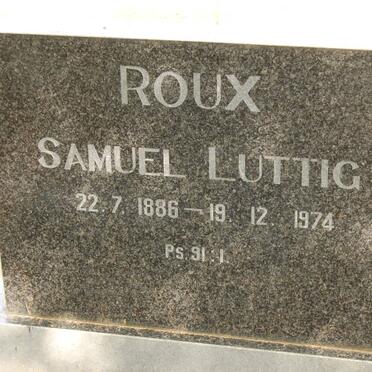 ROUX Samuel Luttig 1886-1974