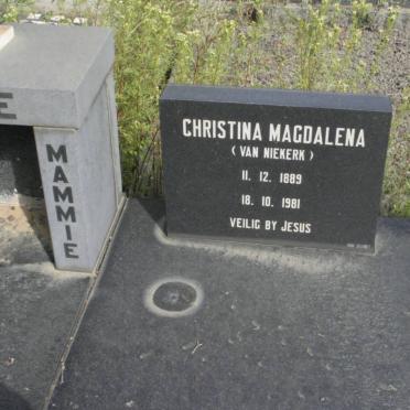 RABIE Izaak Stefanus 1888-1952 &amp; Christina Magdalena nee VAN NIEKERK 1889-1981