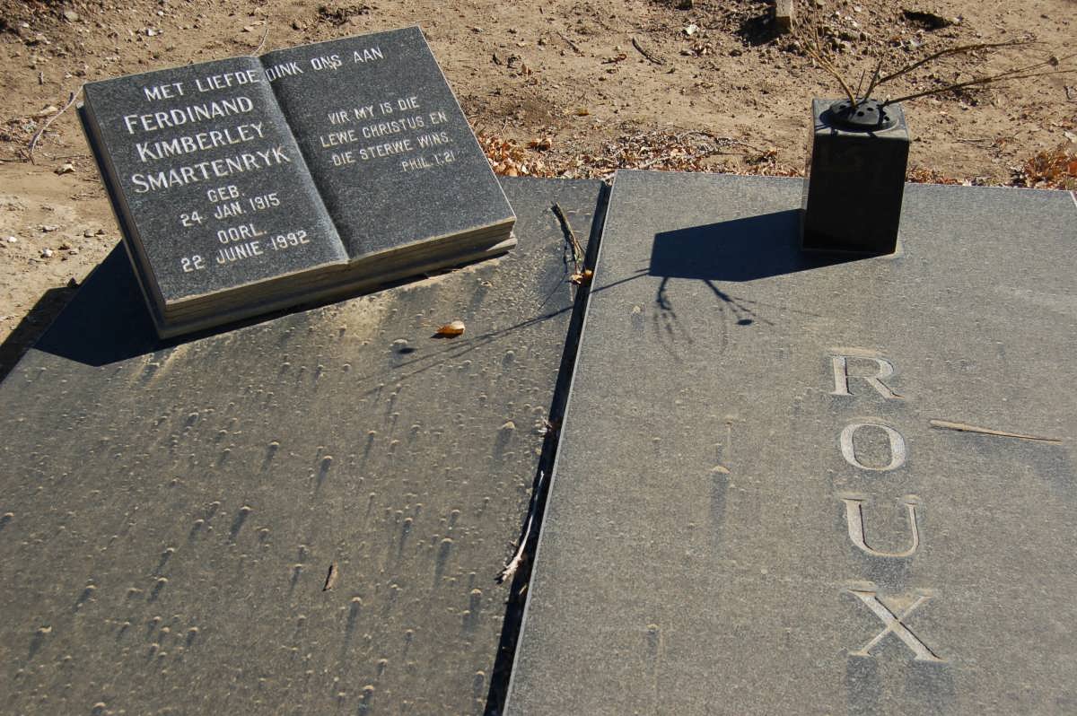 ROUX Ferdinand Kimberley Smartenryk 1915-1992 &amp; Anna Francina BORNMAN 1915-2003