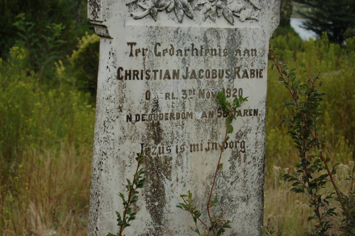 RABIE Christian Jacobus -1920