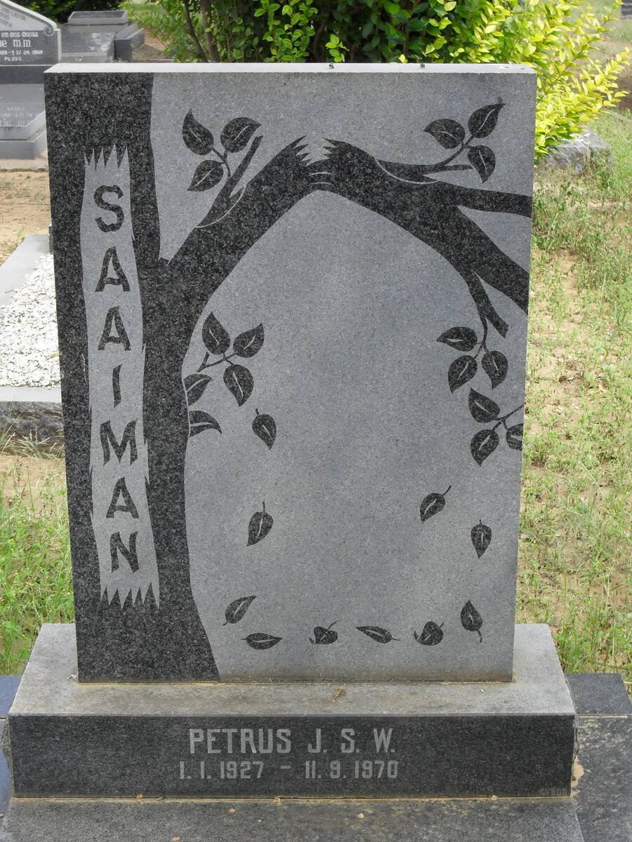SAAIMAN Petrus J.S.W. 1927-1970