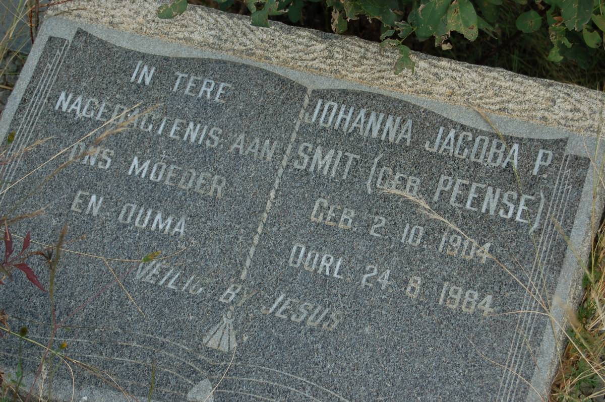 SMIT Johanna Jacoba P. nee PEENSE 1904-1984