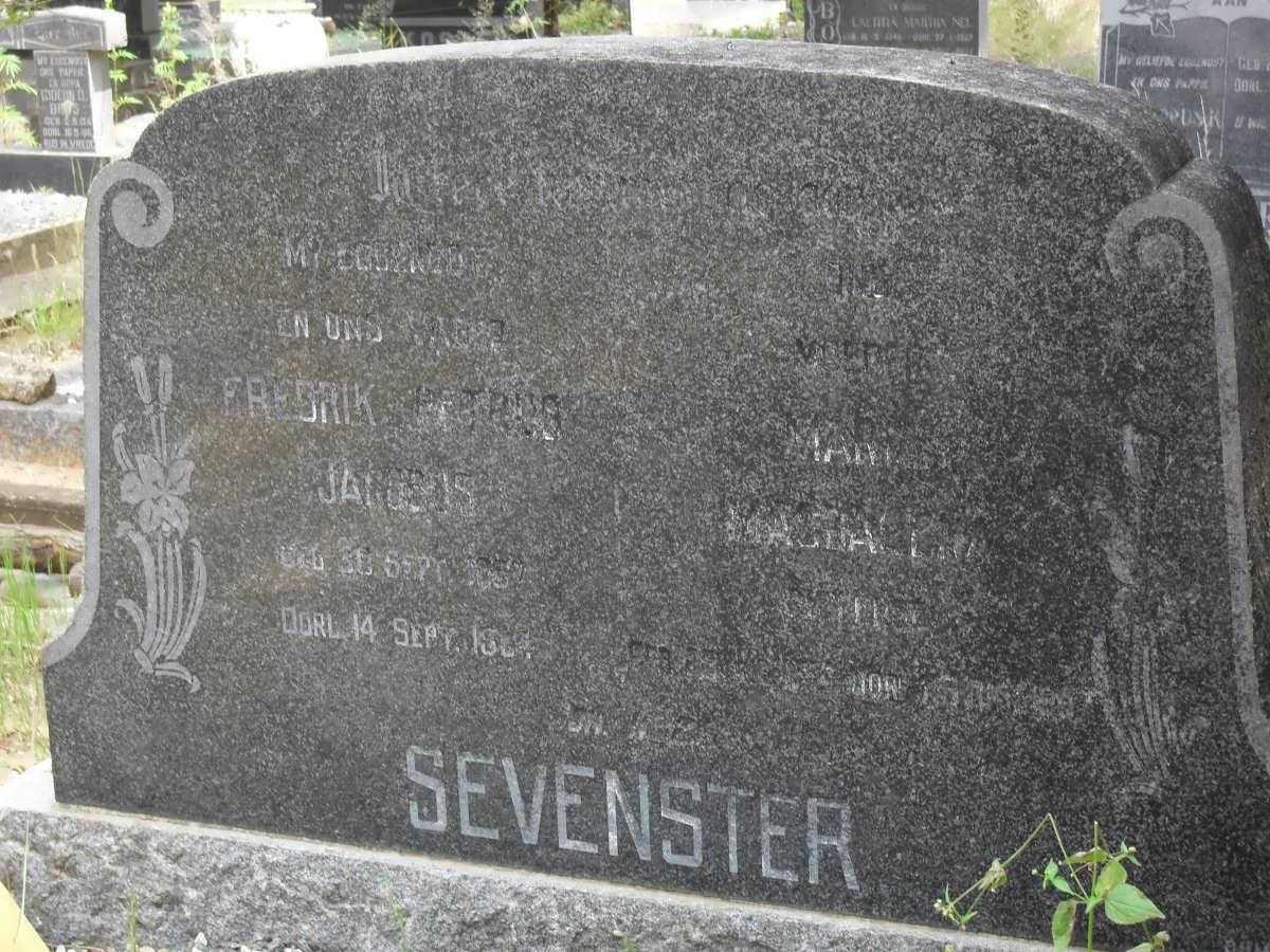 SEVENSTER Fredrik Petrus Jacobus &amp; Maria Magdalena