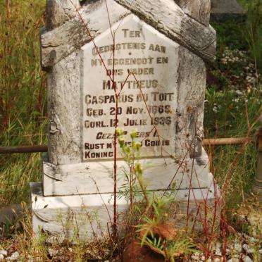 TOIT Mattheus Casparus, du 1869-1936