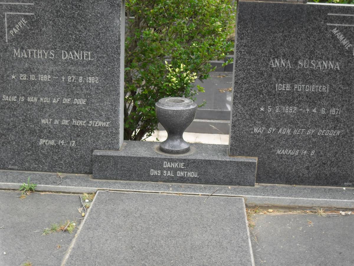 ? Matthys Daniel 1882-1962 &amp; Anna Susanna POTGIETER 1892-1971