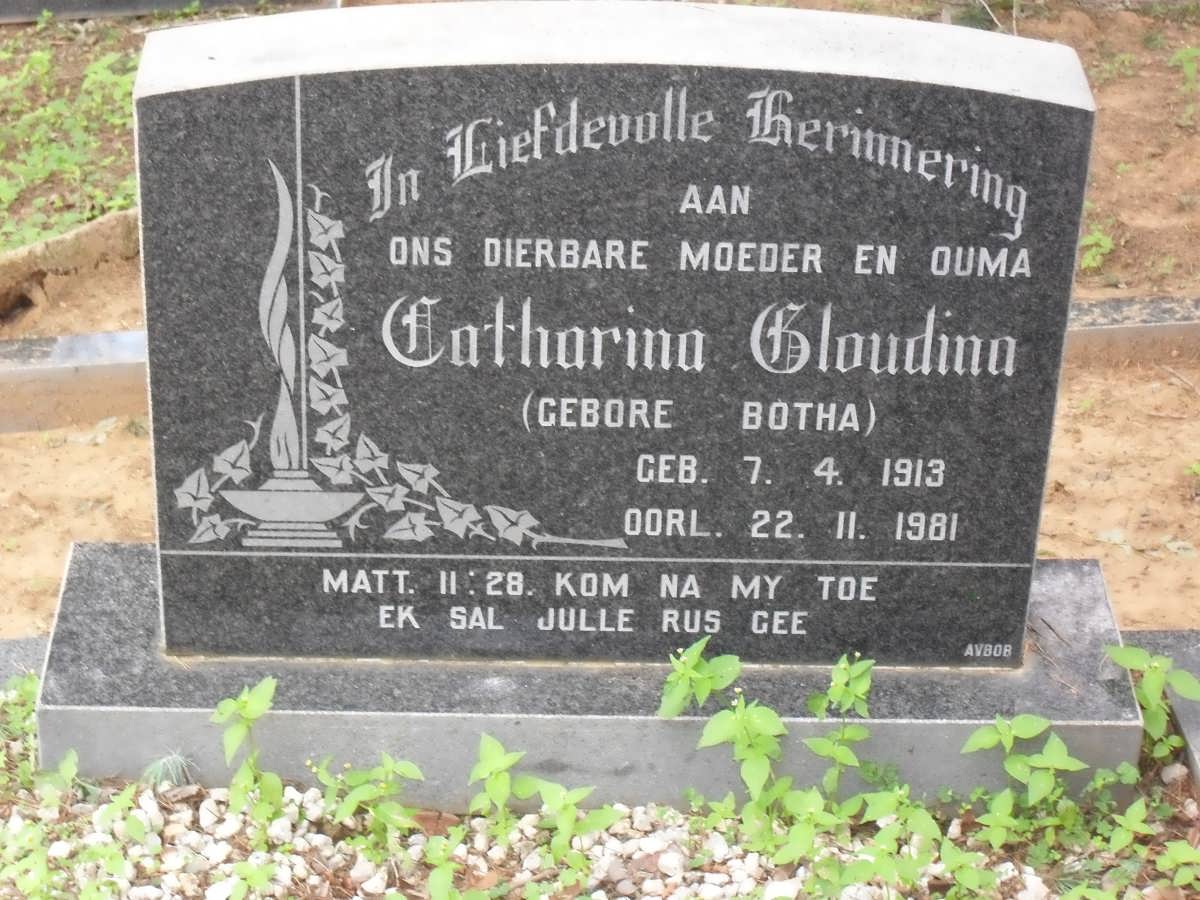 ? Catharina Gloudina nee BOTHA 1913-1981