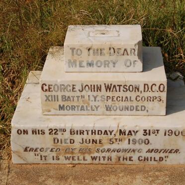 WATSON George John -1900 