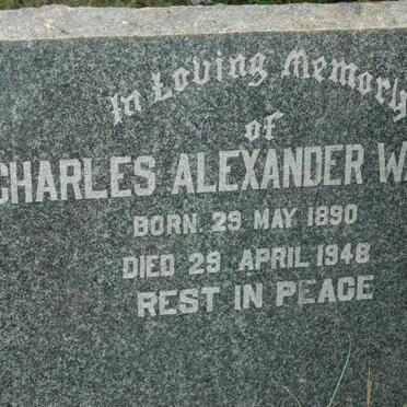 WALKER Charles Alexander 1890-1948