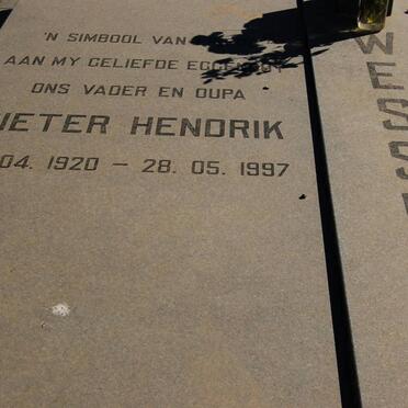 WESSELS Pieter Hendrik 1920-1997 &amp; Elsie Susanna MARAIS 1928-