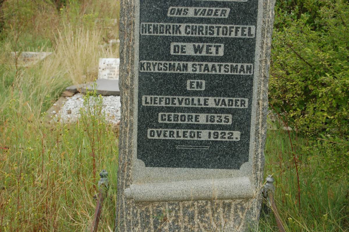 WET Hendrik Christoffel, de 1835-1922