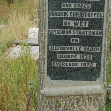 WET Hendrik Christoffel, de 1835-1922