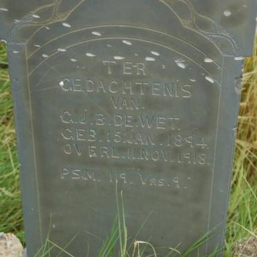 WET G.J.B., de 1894-1918