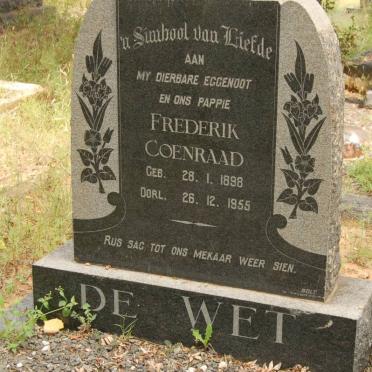 WET Frederik Coenraad, de 1898-1955