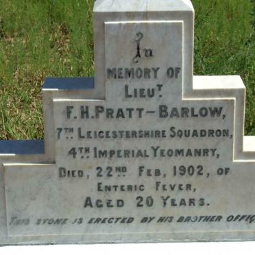 BARLOW F.H., Pratt -1902
