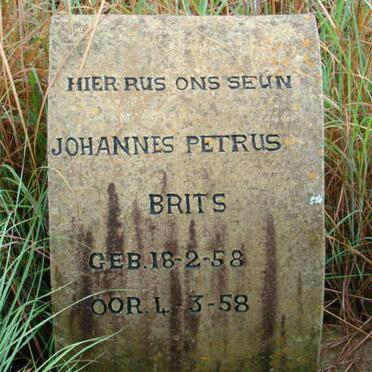 BRITS Johannes Petrus 1958-1958