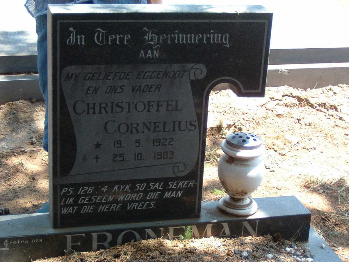 FRONEMAN Christoffel Cornelius 1922-1983