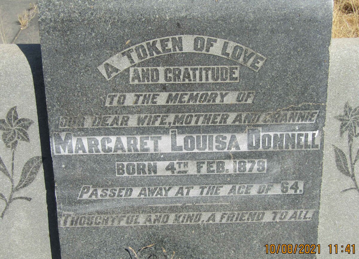 DONNELL Margaret Louisa  -1879