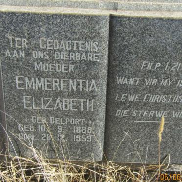 MAREE Emmerentia Elizabeth nee DELPORT 1888-1959