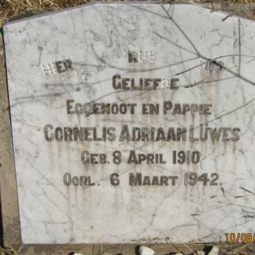 LUWES Cornelis Adriaan 1910-1942