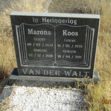 WALT Koos, van der 1939-2011 &amp; Marona 1934-2018