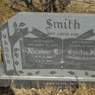 SMITH Nicolaas C. 1918-1980 &amp; Cynthia K. nee VIVIERS 1928-