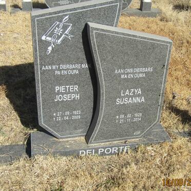 DELPORTE Pieter Joseph 1923-2009 &amp; Lazya Susanna 1929-2014