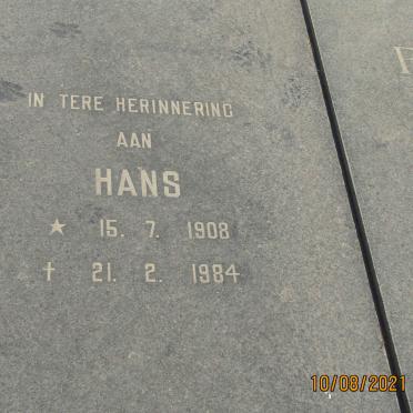 FOURIE Hans 1908-1984