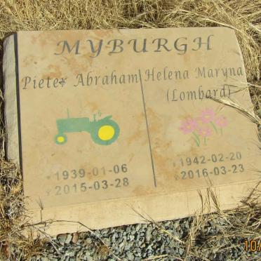 MYBURGH Pieter Abraham 1939-2015 &amp; Helena Maryna LOMBARD 1942-2016