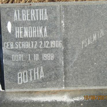 BOTHA Albertha Hendrika nee SCHOLTZ 1906-1988