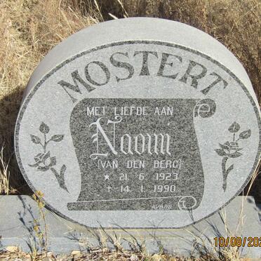 MOSTERT Naomi nee VAN DEN BERG 1923-1990