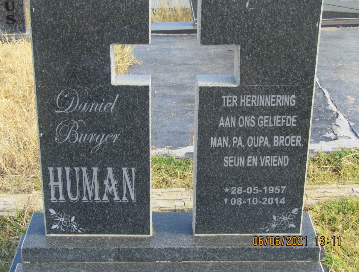 HUMAN Daniel Burger 1957-2014