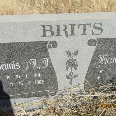 BRITS Theunis F. J. 1914-1982 &amp; Hester E. 1933-1990