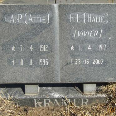 KRAMER A.P. 1912-1996 &amp; H. L. VIVIER 191-2007