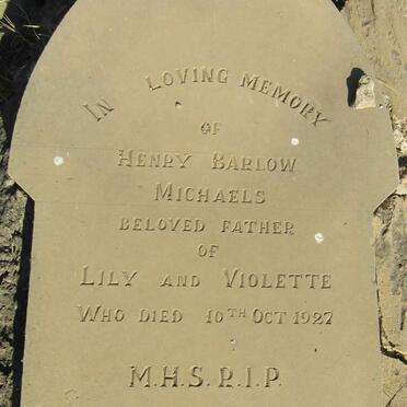 MICHAELS Henry Barlow -1927