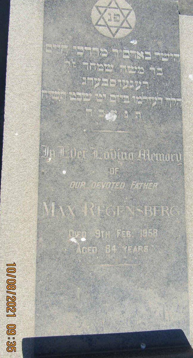 REGENSBERG Max -1958