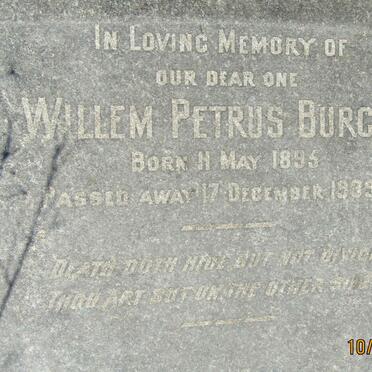 BURGER Willem Petrus 1895-1939