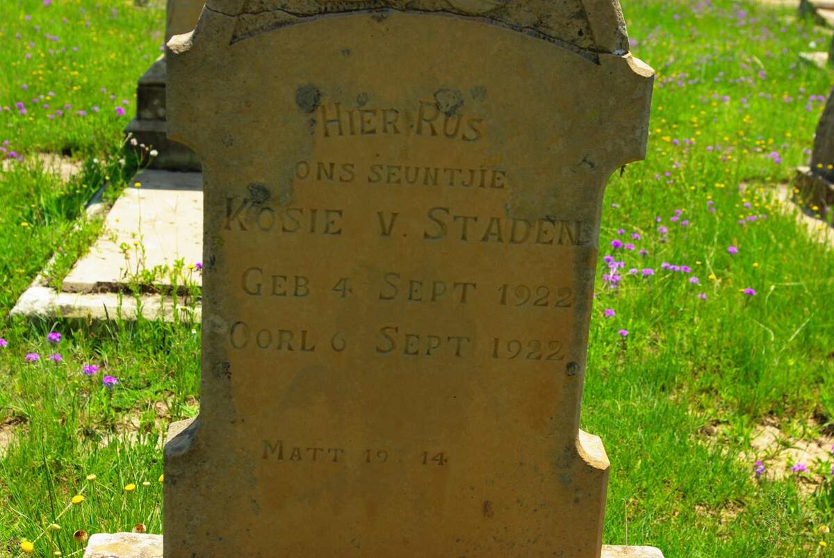 STADEN Kosie, v. 1922-1922