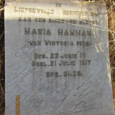 HAMMAN Maria 18??-1917