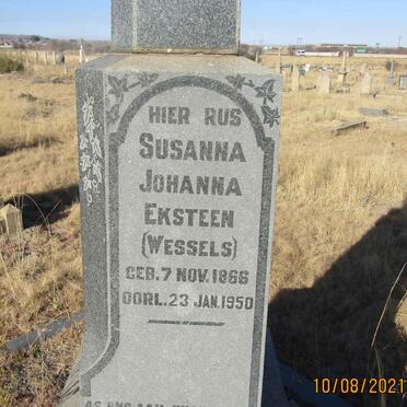 EKSTEEN  Susanna J. nee WESSELS 1866-1950 .
