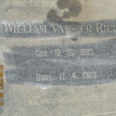 RIET William, van der 1885-1963
