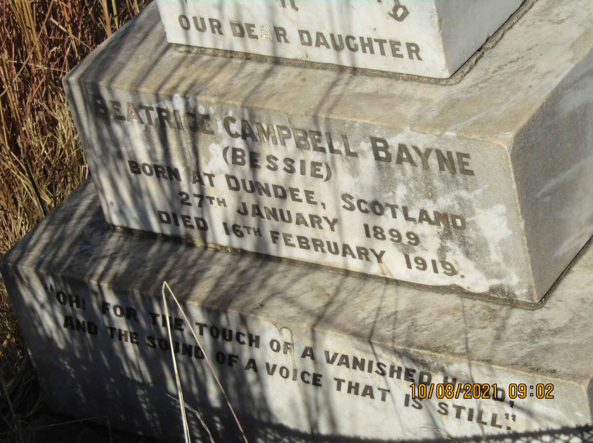 BAYNE Beatrice Campbell 1899-1919