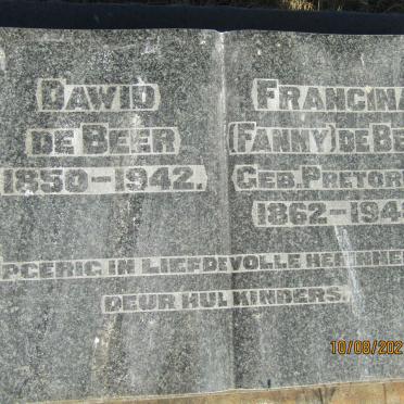 BEER Dawid, de 1850-1942 &amp; Francina  PRETORIUS 1862-1940