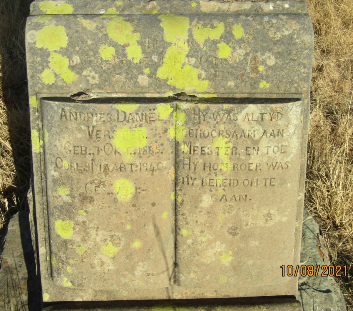 VERSTER Andries Daniel 1865-1940