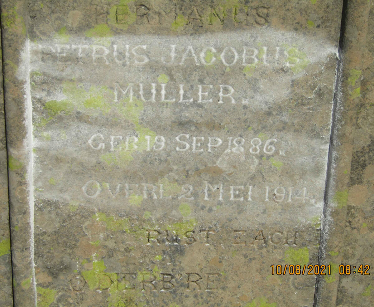 MULLER Petrus Jacobus 1886-1914