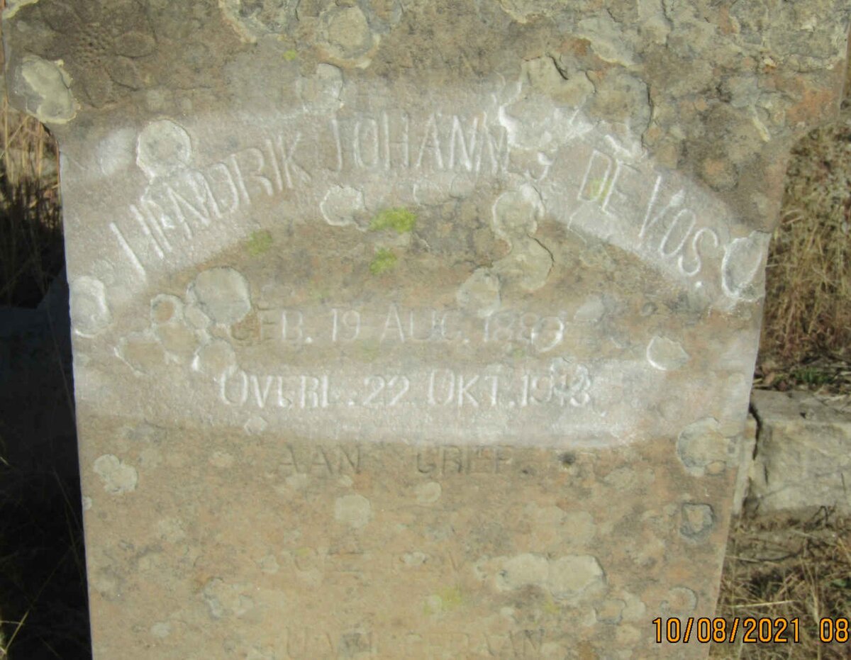 VOS Hendrik Johannes, de 188?-1918