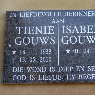 GOUWS Tienie 1933-2010 &amp; Isabel 1933-