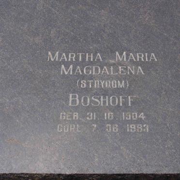 BOSHOFF Martha Maria Magdalena nee STRYDOM 1904-1983