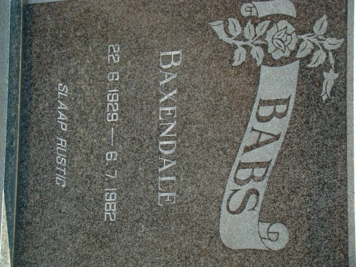 BAXENDALE Babs 1929-1982